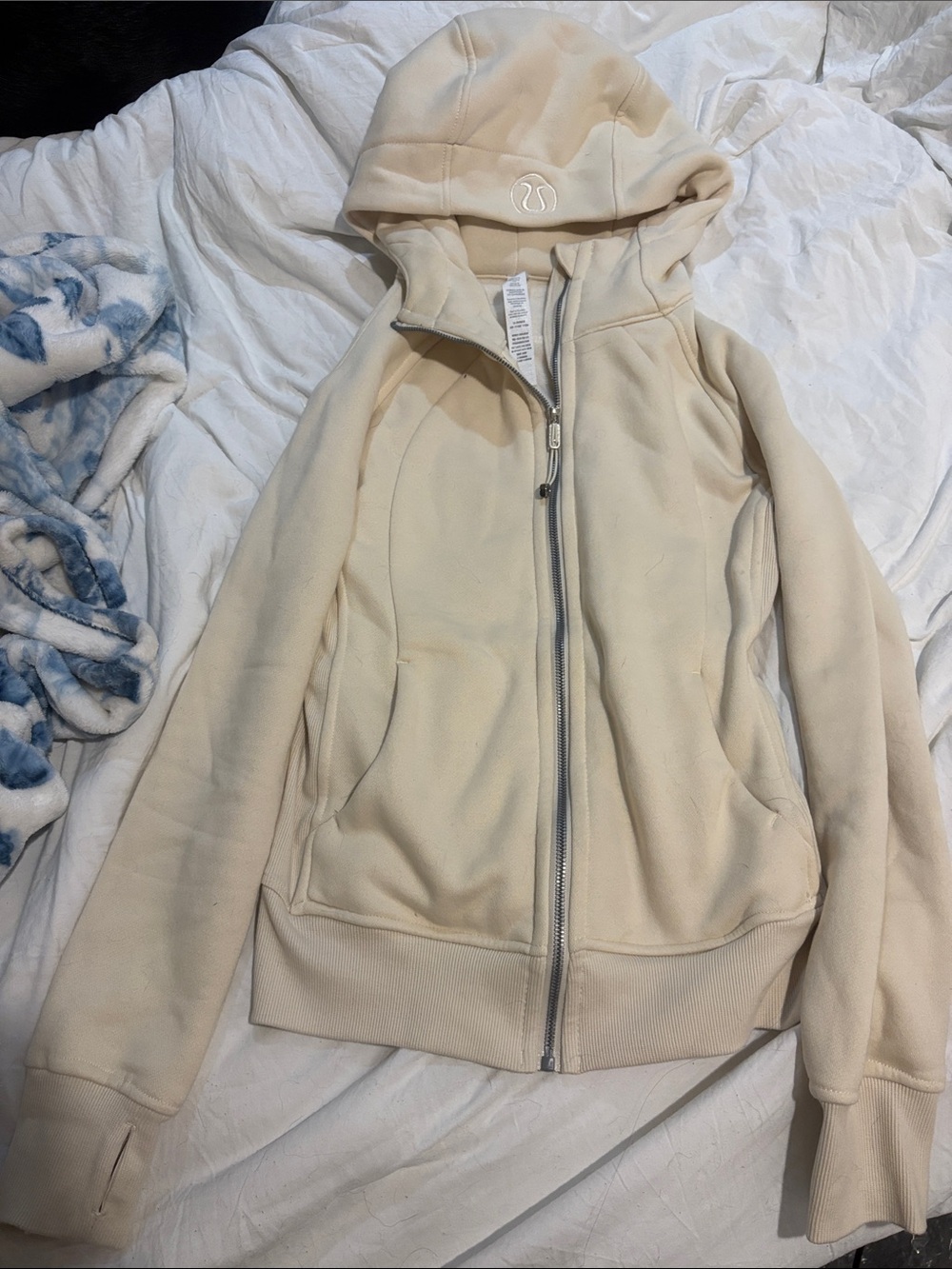 lululemon athletica (copy) Cream Full-Zip Hooded Jacket